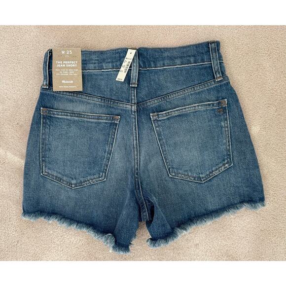 Madewell The Perfect Jean Short Rayburn Tall Rise Style AJ248 Women's Sz 25 NWT - Picture 4 of 7
